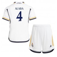 Real Madrid David Alaba #4 Hemmatröja Barn 2023-24 Kortärmad (+ Korta byxor)